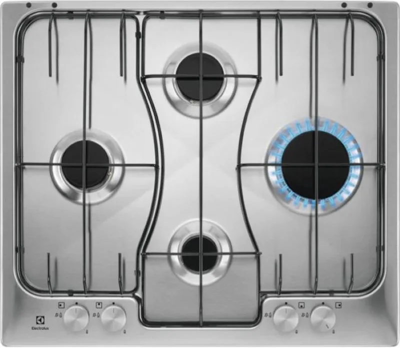 Electrolux RGG6242LOX Piano Cottura a Gas 4 Fuochi 60 cm (Acciaio Inox)
