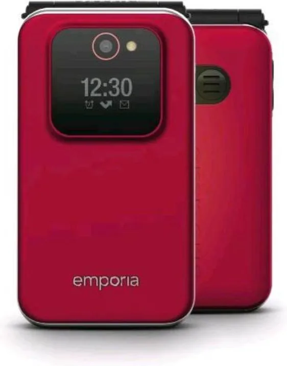 Emporia V228.V3.RD.01 Joy Telefono Cellulare a Conchiglia 2G 2.8'' IP54 Bluetooth USB-C colore Rosso