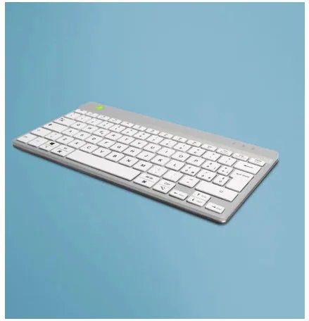 Ergonomica r-go compact break, tastiera compatta con software break, qwerty (it), bluetooth, bianco