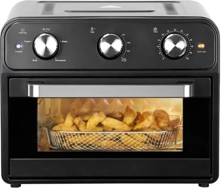 Forno ad aria air fryer 25 - 25lt. funzione girarrosto + teglia a rete