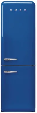 FRIGORIFERO COMBINATO SMEG FAB32RBE6, Capacità netta totale 331 l, Rumorosità: 35 dB(A), 3 ripiani, Dimensioni: L 60,1 cm A 196,8 P 72,8 cm, Blu, Classe C