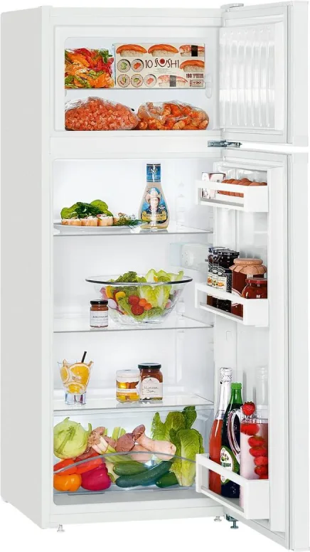 immagine di FRIGORIFERO DOPPIA PORTA LIEBHERR CTe 2531 001 26, Capacità netta totale 234 l, Rumorosità: 37 dB(A), 3 ripiani, Dimensioni: L 55 cm A 140,1 P 63 cm, Bianco, Classe E