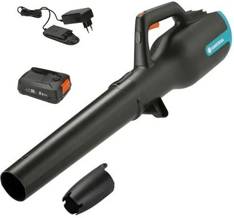 Gardena 14890-20 PowerJet 18V Soffiatore a Batteria Velocita' Regolabile 7,9 m³-min 100 km-h con Batteria PBA 18V-45 e Caricabatteria AL 1810 CV colore Blu