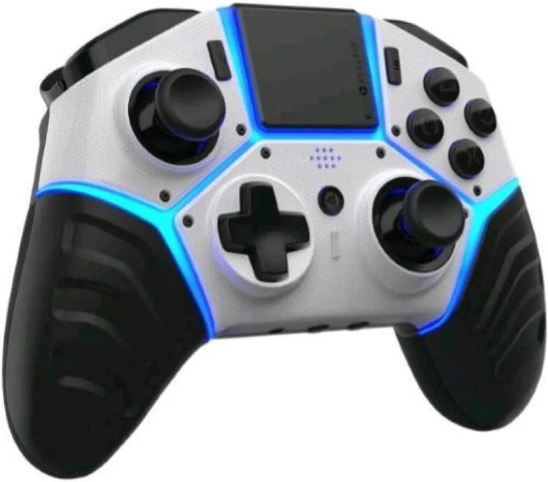 Gioteck SC3PS4-21-MU SC3 Controller Wireless per PS4 e PC con Vibrazione e Pulsanti Posteriori Programmabili colore Bianco