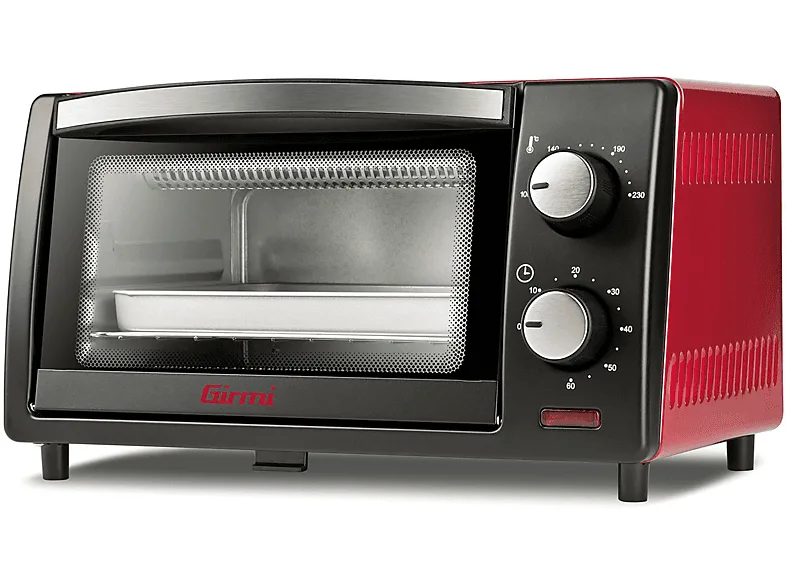 Girmi FE1000 Forno Elettrico 10 Litri 800 W (Nero - Rosso)