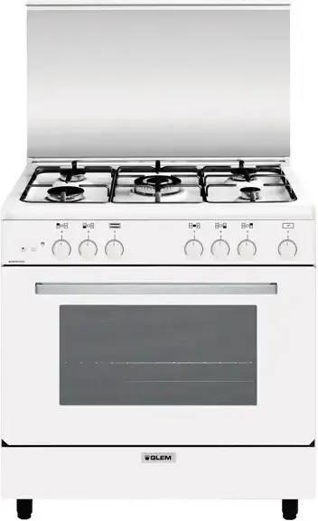 Glem Gas A855GX Cucina a Gas 80 cm (Bianco)
