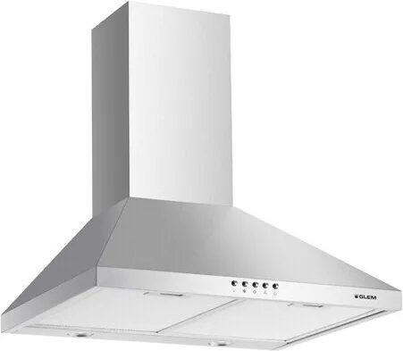 Glem Gas Ghp 645 Ix Cappa Aspirante a Parete 60 cm 498 m³/h (Acciaio Inox - Argento)