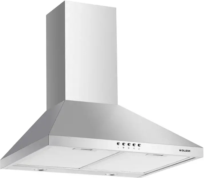 immagine di Glem Gas GHP745IX Cappa Aspirante a Parete 70 cm 498 m³/h (Acciaio Inox)