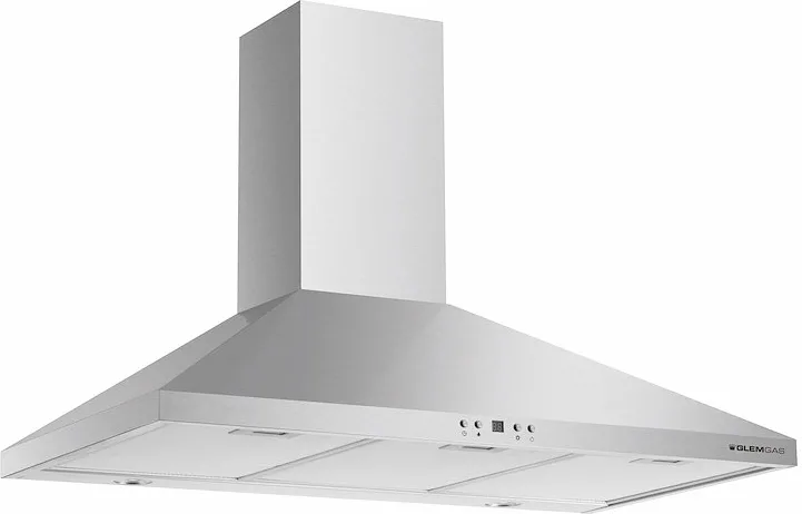 Glem Gas GHP964IX Cappa Aspirante a Parete 729 m³/h (Acciaio Inox)