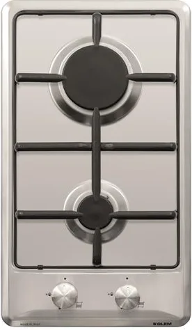 Glem Gas GT32IX Piano Cottura a Gas 30 cm (Acciaio Inox)