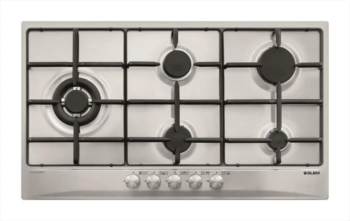 Glem Gas GT95TIX Piano Cottura a Gas 86 cm (Acciaio Inox)