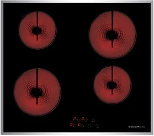Glem Gas GTH64TCIX2 Piano Cottura a Gas 4 Fuochi 60 cm (Acciaio Inox - Nero)