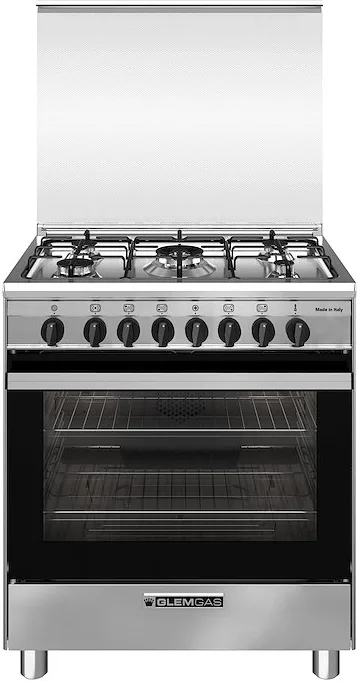 Glem Gas SA765MI6 Specialista Cucina 70 cm 5 Fuochi a Gas Forno Elettrico Ventilato 67 L Classe A (90x70x60 cm) colore Inox