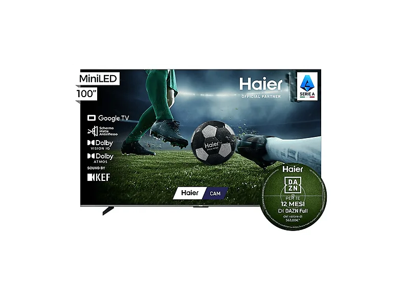 Haier H100S90FUX 4K Ultra HD Smart TV 100" (Nero)