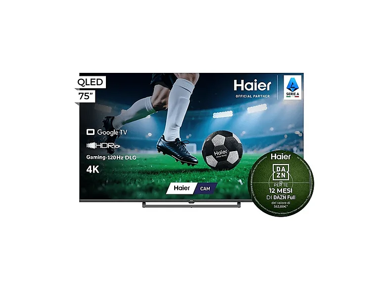 Haier H75S80GUX 4K Ultra HD Smart TV 75" (Nero)