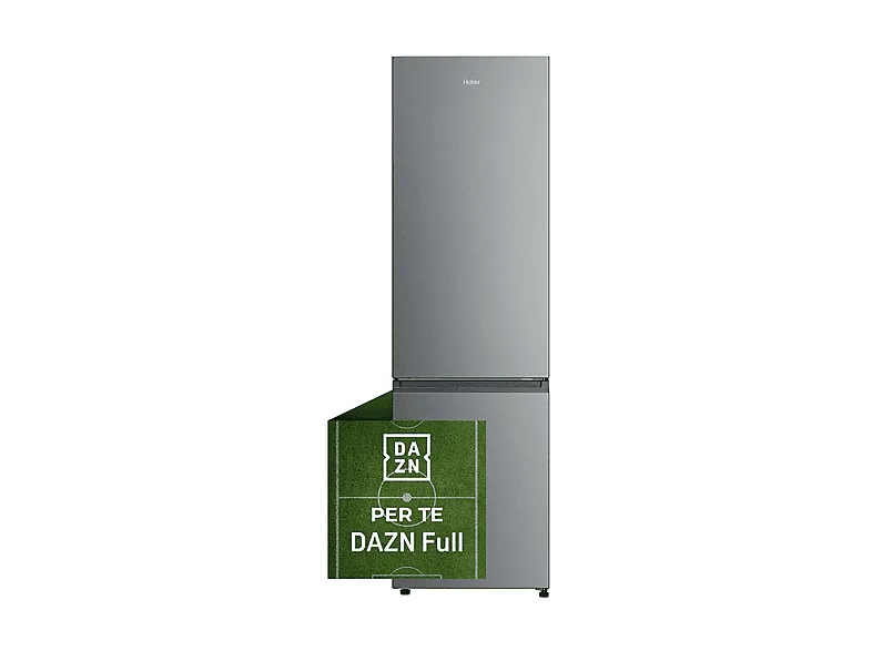 HAIER HDPR1620ANPK FRIGORIFERO COMBINATO, A 205 cm, 4 ripiani, Rumorosità 35 dB(A), Inox, Classe A, Abbonamento DAZN Full 6 mesi incluso