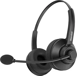 Hamlet Cuffie Business Biaurali Bluetooth con Microfono Nero