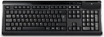 Hamlet XKKITASCR Tastiera USB con Lettore Smart Card Integrato Italiano QWERTY Silenziosa Nero