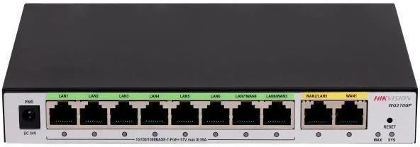 Hikvision DS-3WG210GP-SI Controller Access Point 8 Porte LAN Gigabit PoE+ 2 Porte WAN Gigabit Fino a 200 Utenti colore Nero