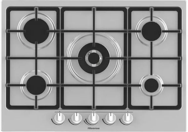 Hisense GM773XF Piano Cottura a Gas 5 Fuochi 71 cm (Acciaio Inox)