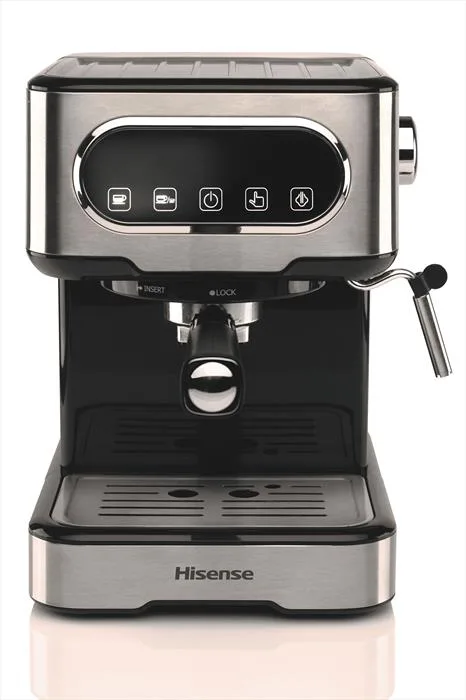 Hisense HESCM15DBK Macchina da Caffè 1100 W (Inox - Nero)