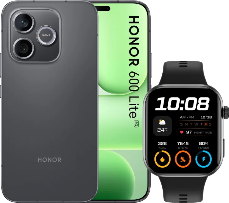 Honor Bundle Smartphone 600 Lite 8/ 256GB Black + CHOICE WATCH 2i BLACK