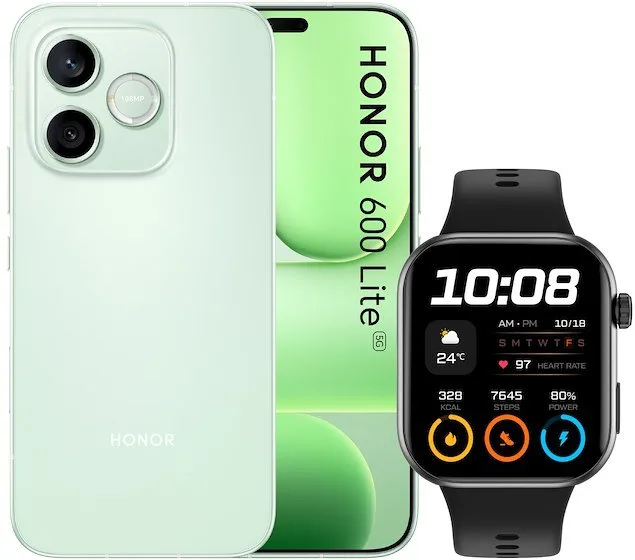 Honor Bundle Smartphone 600 Lite 8/ 256GB SPROUT GREEN + CHOICE WATCH 2i BLACK