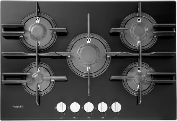 Hotpoint Ariston Hotpoint Ftghg 751 D/HA Piano Cottura a Gas 5 Fuochi 75 cm (Nero)