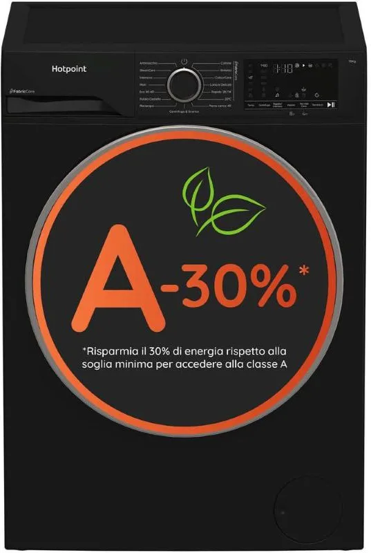 Hotpoint Ariston Hb 103B Care Lavatrice Carica Frontale 10 KG 1400 Giri/min Classe A (Nero)