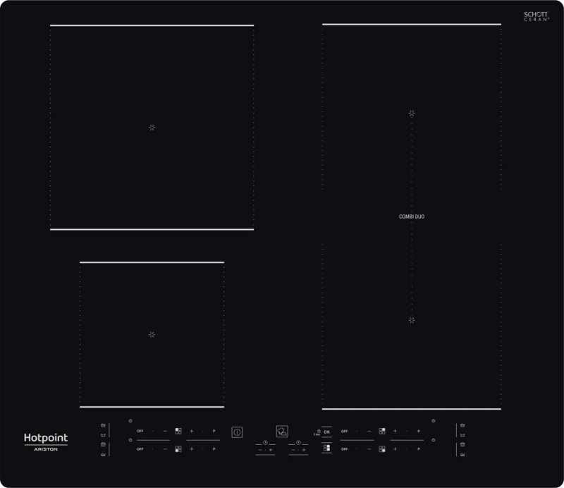 Hotpoint Hb 4860B Ne Piano Cottura a Induzione 4 Fuochi 60 cm (Nero)