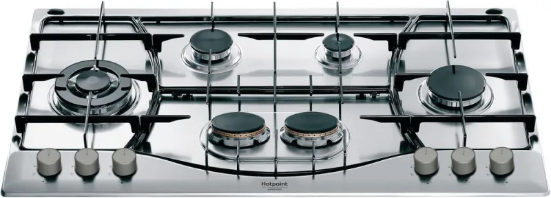 Hotpoint Ariston Phn 962 Piano Cottura a Gas 6 Fuochi 87 cm (Acciaio Inox)