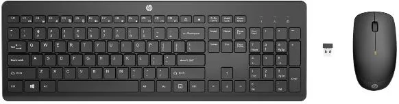 HP 1Y4D0AA#ABZ Combo Kit Tastiera e Mouse Wireless 235 Full-size Layout Italiano 1600 dpi colore Nero