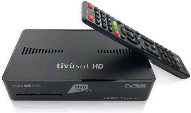 I-CAN S490 Decoder Satellitare tivu'sat HD DVB-S2 Smart Card inclusa EPG 7 giorni HDMI USB colore Nero