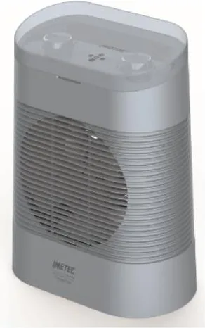 Imetec Silent Power Protection, Termoventilatore silenzioso, 2100 W, Timer programmabile, temperatura regolabile
