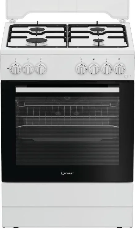 Indesit I6G3PMW Cucina a Gas 4 Fuochi Forno Elettrico 73 L Grill Classe A (60x60 cm) colore Bianco