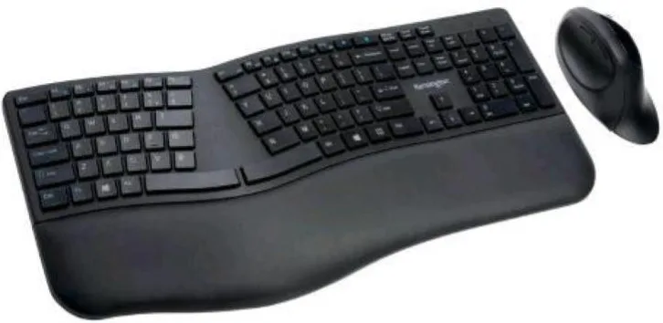 Kensington K75406IT Pro Fit Ergo Kit Tastiera + Mouse Bluetooth Italiano (Nero)