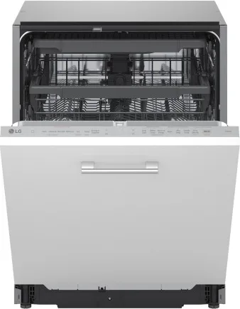 immagine di Lavastoviglie a scomparsa totale | QuadWash Serie 3, Classe A 44dB | 14 coperti,Vapore, Info Light,Cerniere sliding | Acciaio - DB375TXSW | LG IT