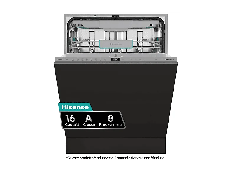 Hisense HV16A Lavastoviglie da Incasso 16 Coperti Classe A 59,8 cm (Bianco)