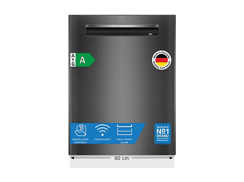 Bosch SMP4ECC72S Lavastoviglie da Incasso 14 Coperti Classe A 59,8 cm (Nero)