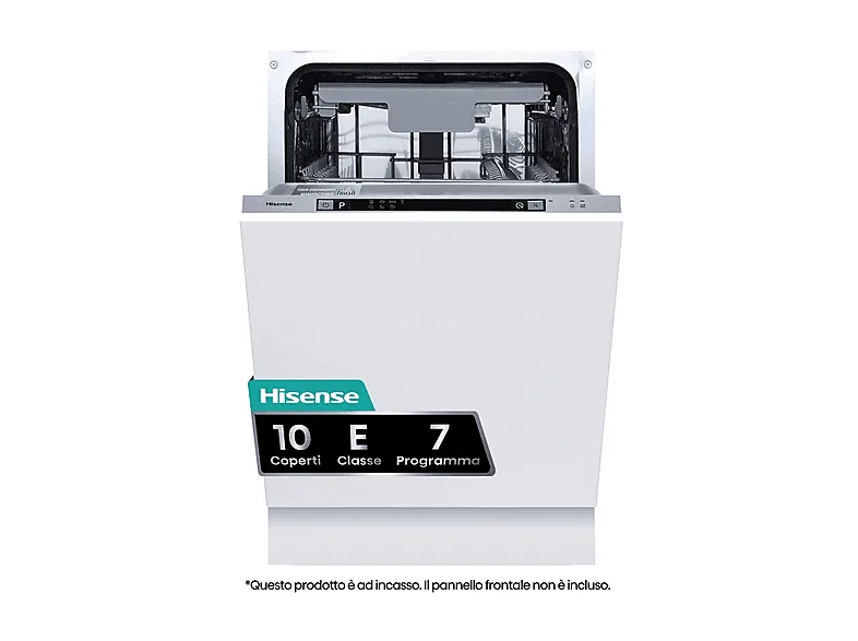 Hisense HV523E10 Lavastoviglie da Incasso 10 Coperti Classe E 55 cm (Bianco)