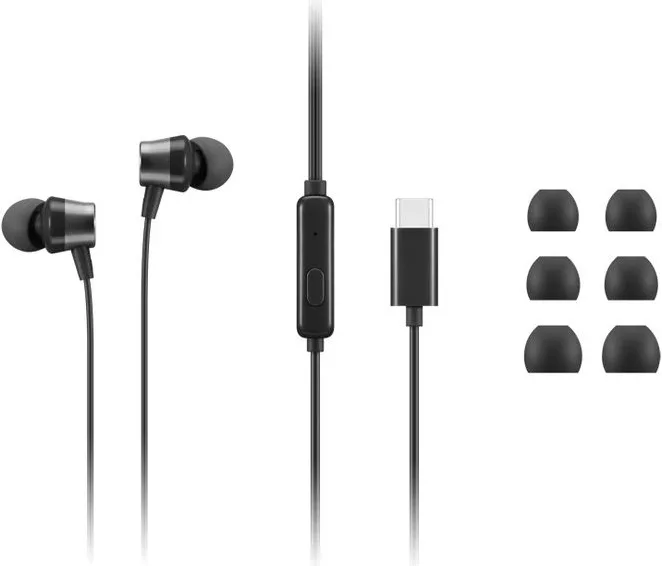 Lenovo 4XD1J77351 Cuffie Auricolari per Ufficio Cablate (Nero)