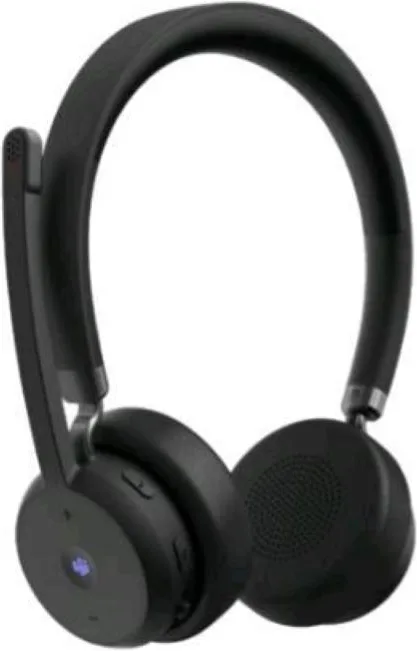 Lenovo cuffie con microfono wireless voip (teams) cancellazione attiva del rumore bluetooth 5.3 nero