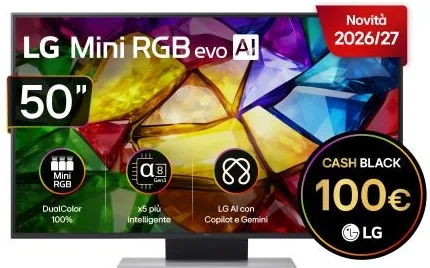 LG 50MRGB87B6B 4K Ultra HD Smart TV 50" (Nero)