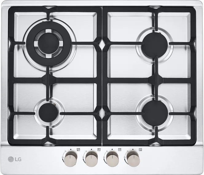 LG CBGZ2414S Piano Cottura a Gas 4 Fuochi 60 cm (Acciaio Inox)