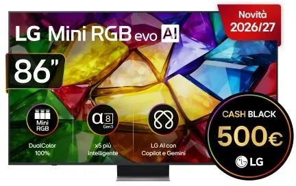 LG 86MRGB87B6B 4K Ultra HD Smart TV 86" (Nero)