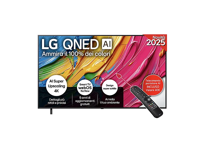 LG Qned Ai 75QNED80A6A 4K Ultra HD Smart TV 75" (Nero)