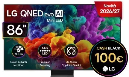 LG Qned Miniled 86QNED87B6A 4K Ultra HD Smart TV 86" (Nero)