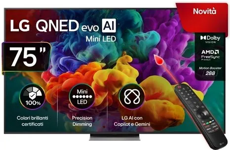 Lg Televisore evoAI Tv Lg 75QNED86B6B API SERIE QNED86B evo AI Charcoal black