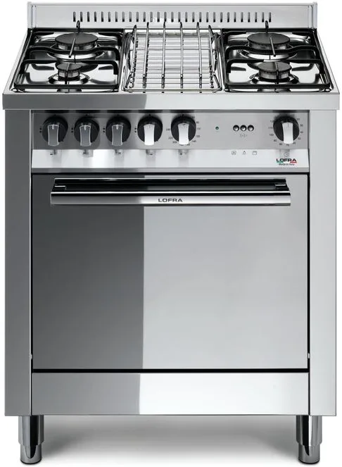 Lofra M75GV Cucina a Gas 4 Fuochi 57 Litri Classe A 70 cm (Acciaio Inox)