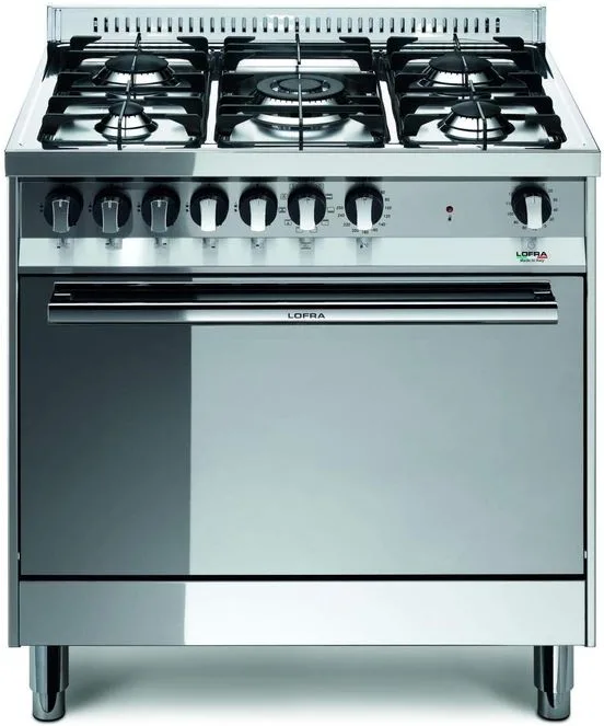 Lofra MG86GV-C Cucina a Gas 5 Fuochi 95 Litri Classe A 80 cm (Acciaio Inox)